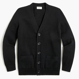 J crew boys cotton cardigan sweater black